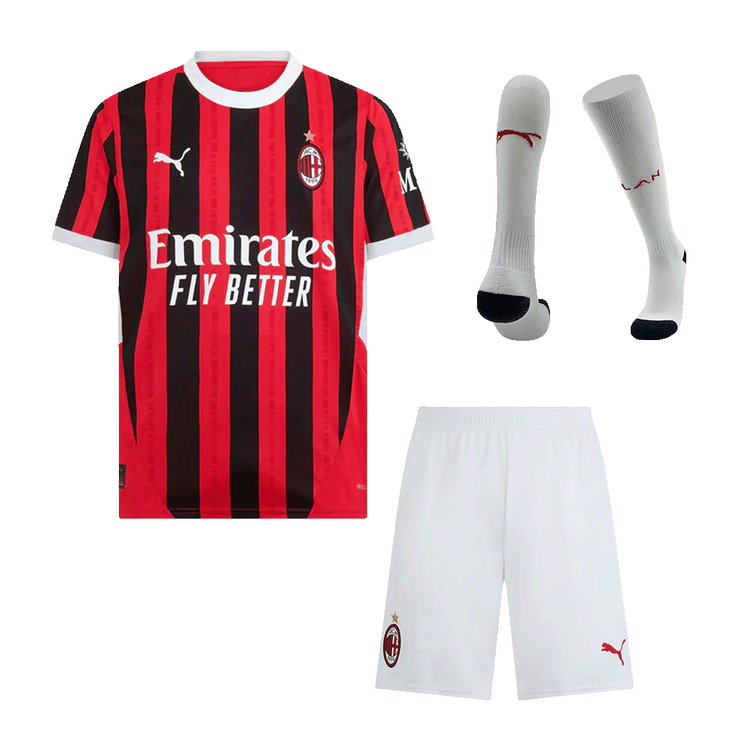 AC Milan Hazai Mez Szett 2024/25 (Mez + Rövidnadrág + Zokni)