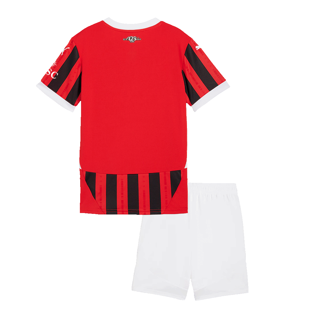 Kids AC Milan Home Soccer Jersey Kit (Jersey+Shorts) 2024/25