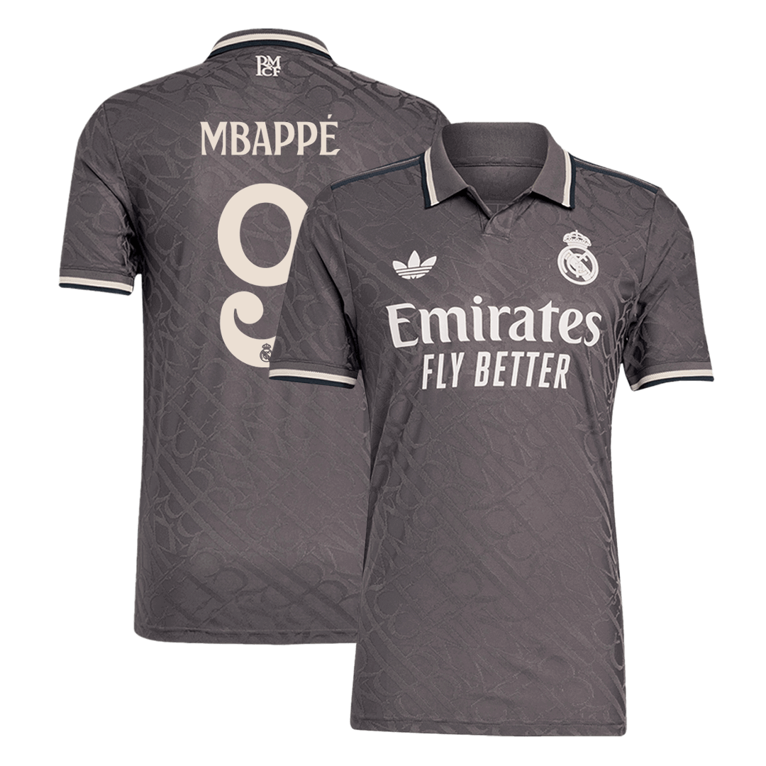 Mbappé  #9 Real Madrid Harmadik Idegenbeli Autentikus Foci Mez 2024/25