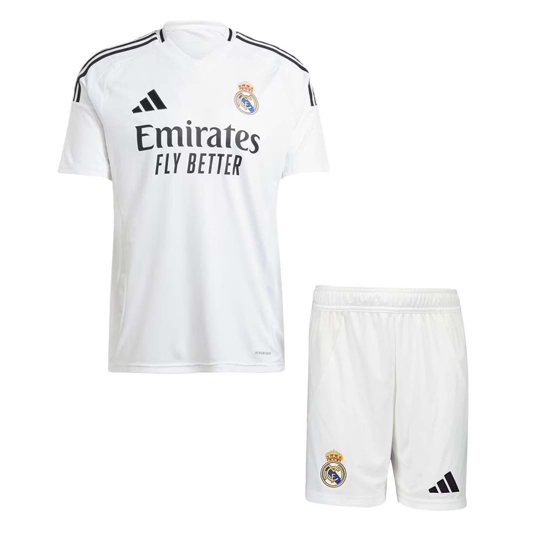 Men's Real Madrid Home Football Shirt Kit (Shirt+Shorts) 2024/25 Football Kit UK