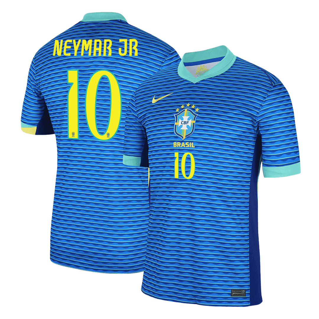 NEYMAR JR #10 Brazil Away Soccer Jersey 2024