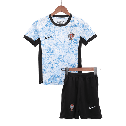 Kid's Portugal Away Soccer Jersey Kit(Jersey+Shorts) 2024 