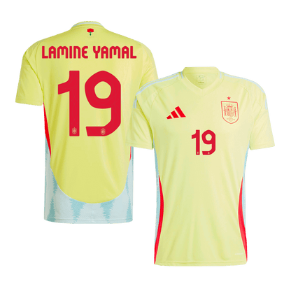 LAMINE YAMAL #19 Spanyolország&nbsp;Idegenbeli Foci Mez EURO 2024