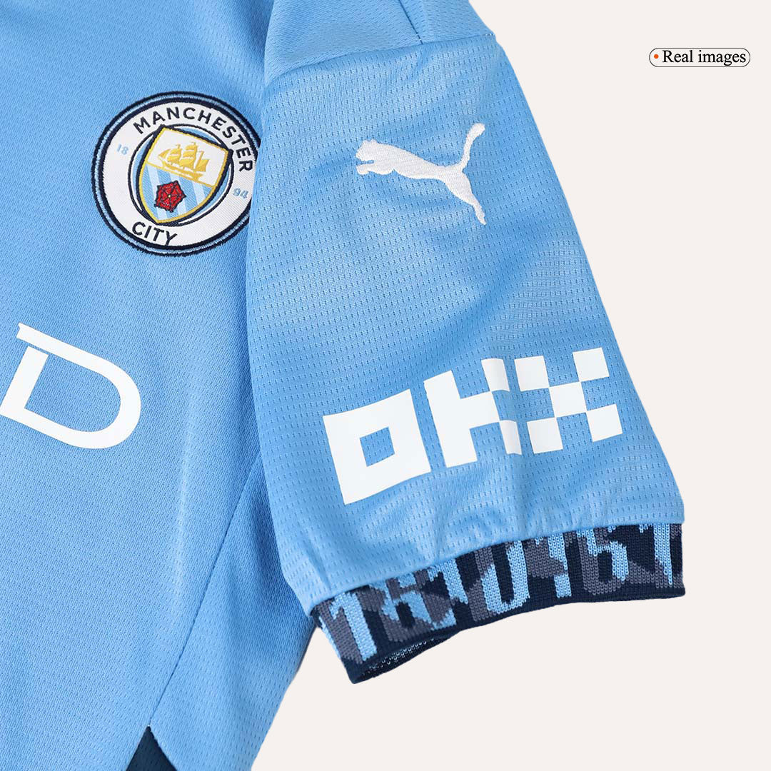 Kid's Manchester City Home Football Shirt Kit(Shirt+Shorts+Socks) 2024/25 Football Kit UK