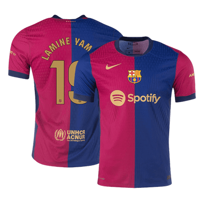 LAMINE YAMAL #19 Barcelona Hazai Autentikus Foci Mez 2024/25