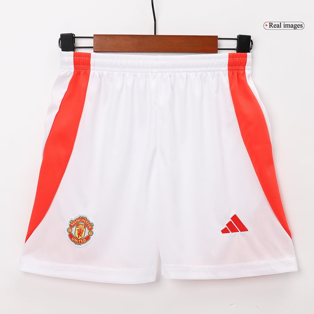 Kid's Manchester United Home Football Shirt (Shirt+Shorts) 2024/25 Football Kit UK