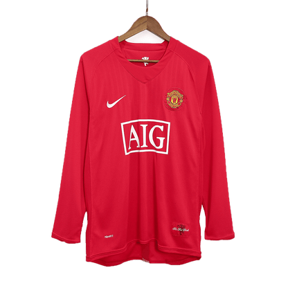 Retro 2007/08 Manchester United hazai hosszú ujjú futballmez