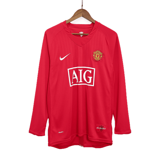 Retro 2007/08 Manchester United hazai hosszú ujjú futballmez