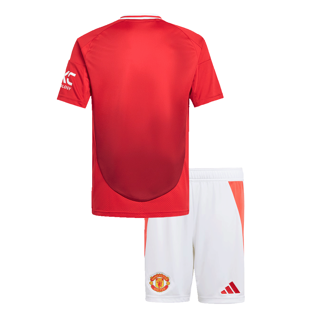 Kid's Manchester United Home Football Shirt (Shirt+Shorts) 2024/25 Football Kit UK