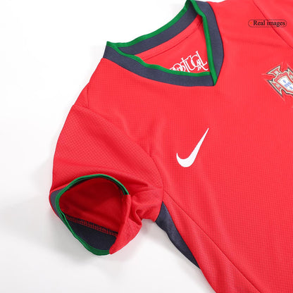 Kid's Portugal Home Soccer Jersey Kit(Jersey+Shorts) Euro 2024 