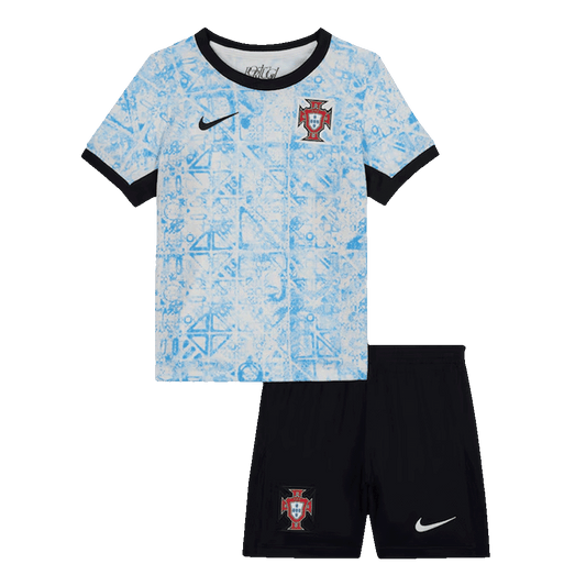 Kid's Portugal Away Soccer Jersey Kit(Jersey+Shorts) 2024 