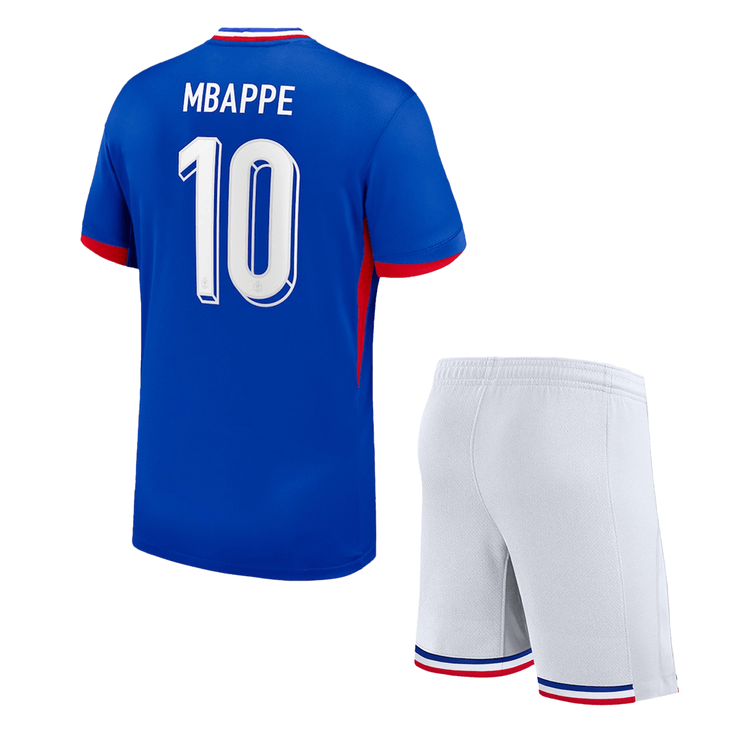 MBAPPE #10 France Home Kids Soccer Jerseys Kit EURO 2024 