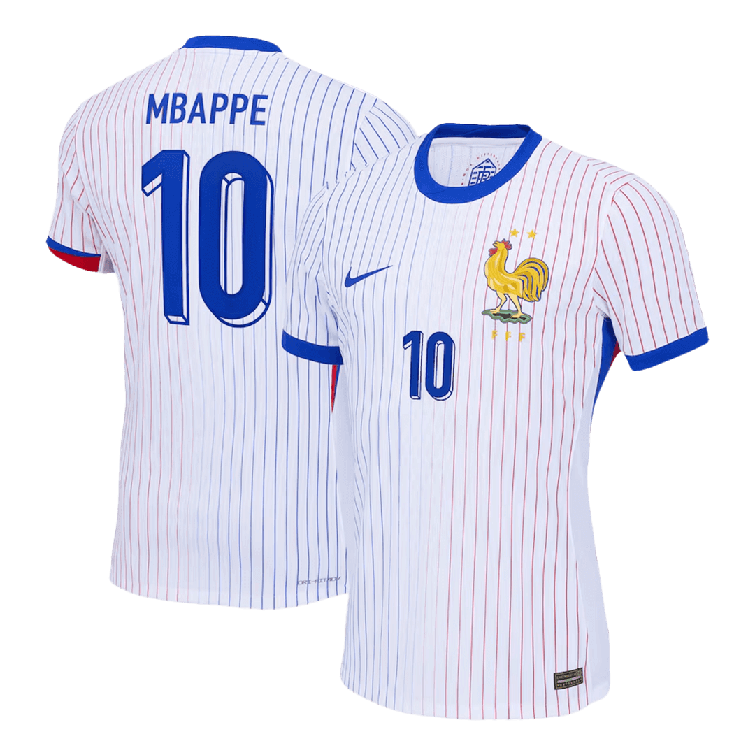 MBAPPE #10 France Away Authentic Soccer Jersey EURO 2024 