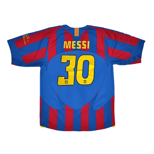 Vintage Soccer Jersey MESSI #30 Barcelona Home 2005/06 - UCL Final 