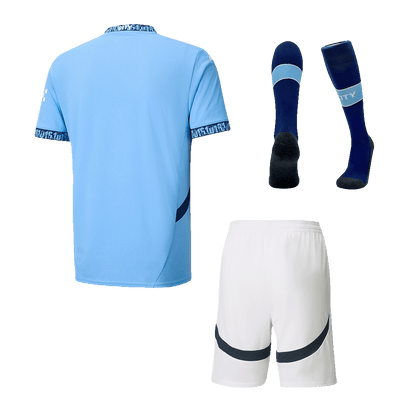 Manchester City Home Football Shirt Kit(Shirt+Shorts+Socks) 2024/25 Football Kit UK