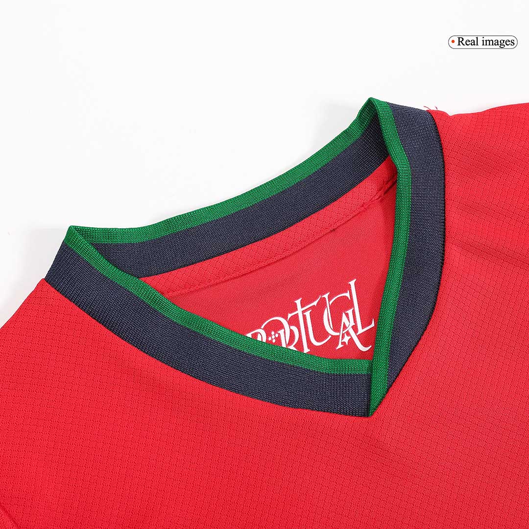 Kid's Portugal Home Soccer Jersey Kit(Jersey+Shorts) Euro 2024 